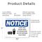 Signmission Food And Drink Area No Biohazards OSHA Notice Sign, Plastic, 10in W x 7in L, 2PK OS-2PACK-NS-P-710-L-12814 - alternate 2